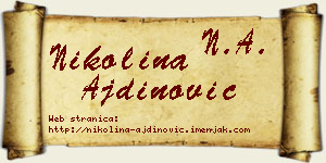 Nikolina Ajdinović vizit kartica